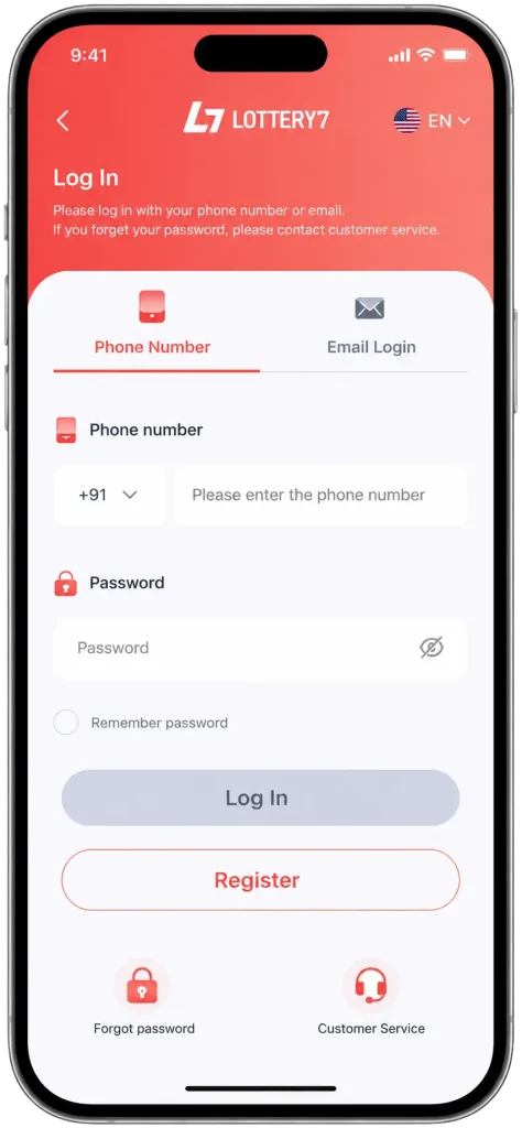 Lottery 7 login